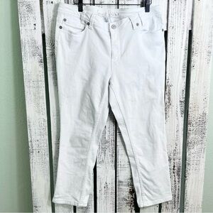 Chip & Pepper White Capri Jeans Womens Size 32”x24” Denim 5 Pocket Pants Resort